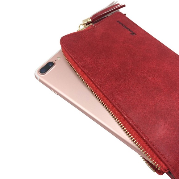 Womens RFID Bifold Phone Wallet Cards Organizer - Picture 4 of 5